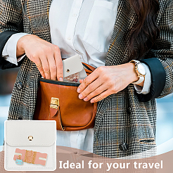 6Pcs Square PU Leather Jewelry Storage Bags with Iron Button&nbsp;ABAG-OC0001-18E
