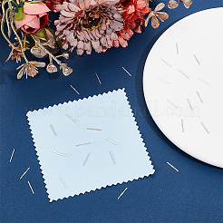 30Pcs 925 Sterling Silver Ear Stud Findings with 1Pc Double Sided Suede Fabric Silver Polishing Cloth&nbsp;FIND-BBC0015-87