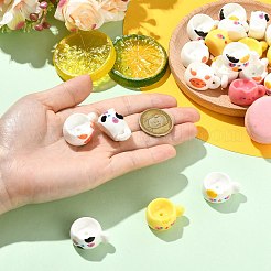 30Pcs 6 Colors Opaque Resin Cat Mark Cup Display Decorations&nbsp;DJEW-CJ0001-35