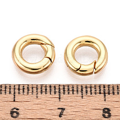 Brass Spring Gate Rings&nbsp;KK-T078-20G-01