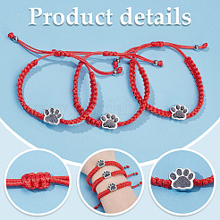 6Pcs Waxed Polyester Cord Bracelets&nbsp;BJEW-WA00002