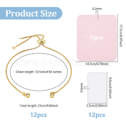 12Pcs Rack Plating Adjustable Brass Slider Bracelet Making&nbsp;KK-DC0004-37G