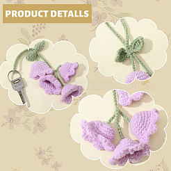 4Pcs 4 Colors Cotton Yarn Pendant Decorations&nbsp;HJEW-FG0001-21