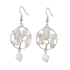 Natural Gemstone Dangle Earrings&nbsp;EJEW-JE05747