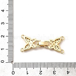 Brass Micro Pave Clear Cubic Zirconia Watch Band Clasps&nbsp;KK-A266-23G