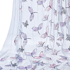 Butterfly & Dragonfly Pattern Polyester Fabric&nbsp;FIND-WH0816-050A