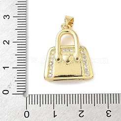 Brass Micro Pave Cubic Zirconia Pendants&nbsp;KK-L239-039G