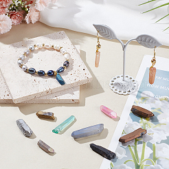 26Pcs 13 Colors Electroplated Natural Quartz Crystal Beads&nbsp;G-NB0005-91