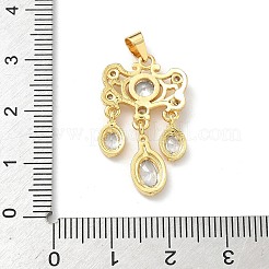 Brass Micro Pave Cubic Zirconia Pendants&nbsp;KK-H537-18G
