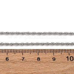 1.5MM 304 Stainless Steel Rope Chain Necklaces&nbsp;NJEW-T016-23P