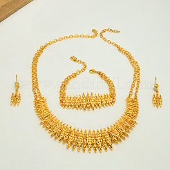 Vintage Alloy Spiked Fringe Bracelet & Necklace & Earrings Set for Women&nbsp;IV1181
