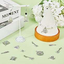 64Pcs 8 Style Camping Theme Tibetan Style Alloy Pendants&nbsp;FIND-SC0008-57