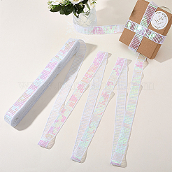Polyester with PVC Paillette Lace Trim Ribbon&nbsp;OCOR-WH20050-015C