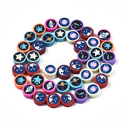 Handmade Polymer Clay Beads Strands&nbsp;X-CLAY-N008-047