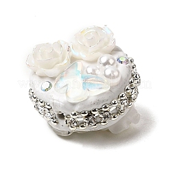 Handmade Polymer Clay Rhinestone Beads&nbsp;CLAY-Z005-03B