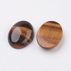 Natural Tiger Eye Flat Back Cabochons&nbsp;G-G741-15x20mm-01