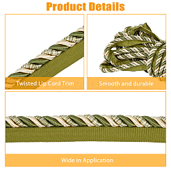 12.5M Polyester Twisted Lip Cord Trim&nbsp;OCOR-WH0071-90B