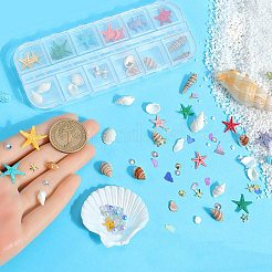 Ocean Theme Natural Shell & Resin & Plastic & Alloy Nail Art Decoration&nbsp;MRMJ-CP0001-34A