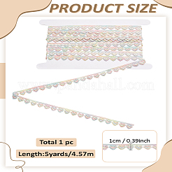 5 Yards Polyester Heart Lace Trim Ribbon&nbsp;OCOR-LP0004-38