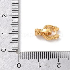 925 Sterling Silver Micro Pave Clear Cubic Zirconia Fold Over Clasps&nbsp;SE-CBAF1B0-07G