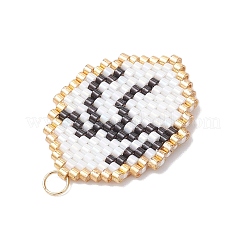 Glass Seed Beaded Twelve Constellations Pendants&nbsp;PALLOY-MZ00891-11