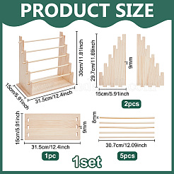 5-Tier Wood Scrunchie Riser Holders&nbsp;ODIS-WH0030