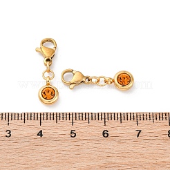304 Stainless Steel Rhinestone Pendants&nbsp;STAS-D301-24G-19