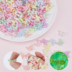 300Pcs Luminous Transparent Acrylic Beads&nbsp;LACR-PA0001-02