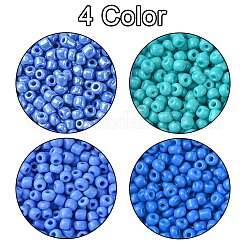 36G 4 Colors Baking Paint Glass Seed Beads&nbsp;SEED-FS0001-20A