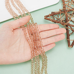 5 Strands Transparent Glass Beads Strands&nbsp;GLAA-HY0001-38