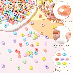 700Pcs 7 Colors UV Plating Opaque Acrylic Beads&nbsp;MACR-YW0004-82