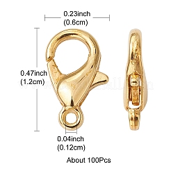Zinc Alloy Lobster Claw Clasps&nbsp;FIND-FS0001-75G