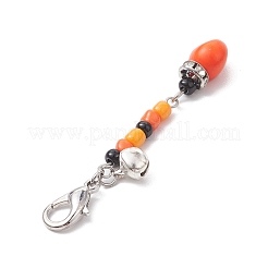Halloween Skull Dyed Synthetic Turquoise Pendant Decorations&nbsp;HJEW-MZ00061