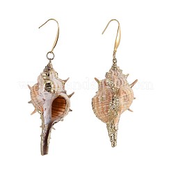 Electroplated Conch Shell Dangle Earrings&nbsp;EJEW-JE02984