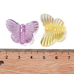 UV Plating Rainbow Iridescent Acrylic Beads&nbsp;OACR-F009-04