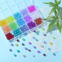 330Pcs 15 Colors Baking Paint Glass Beads Strands&nbsp;DGLA-YW0001-08