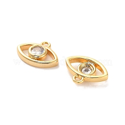 Brass Cubic Zirconia Charms&nbsp;KK-D300-11G