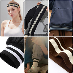 4.7 Yards Flat Polyester Striped Elastic Wide Band&nbsp;OCOR-GF0003-86B