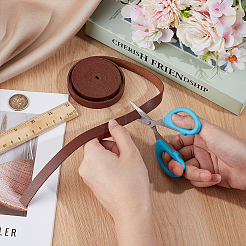 2.5M Single Face Lichee Imitation Leather Ribbons&nbsp;SRIB-WH0011-269A