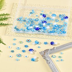 156Pcs 9 Styles Handmade Millefiori Glass Beads&nbsp;LAMP-FS0001-33