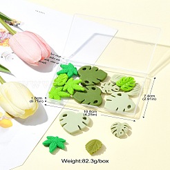 16Pcs 8 Style Leaf Silicone Beads&nbsp;SIL-CJ0001-73