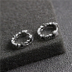 Star 304 Stainless Steel Enamel Hoop Earrings&nbsp;FS-WG829E1-01