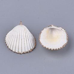 Electroplate Sea Shell Pendants&nbsp;SSHEL-S261-05