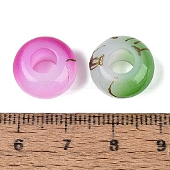 Two Tone Drawbench Acrylic European Beads&nbsp;OACR-Q200-36