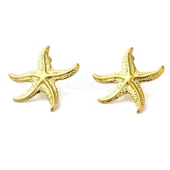 304 Stainless Steel Irregular Exaggerated Starfish Stud Earrings&nbsp;EJEW-U001-03G-01