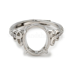 Adjustable Brass Solitaire Ring Settings&nbsp;KK-L193-08P-01