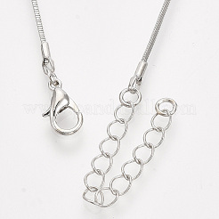 Brass Square Snake Chain Necklace Making&nbsp;X-MAK-T006-10A-P