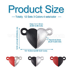 12 Sets 3 Colors Alloy Magnetic Clasps&nbsp;FIND-YS0001-17