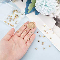 50Pcs Rack Plating Brass Bead Cap Pendant Bails&nbsp;KK-UN0002-91