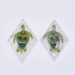 Printed Capiz Shell Pendants&nbsp;SHEL-T016-08J